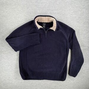 Kensington Eastside luxury 1/4 Zip  Shacket Sweater Knit XL Mens Gorpcore Preppy